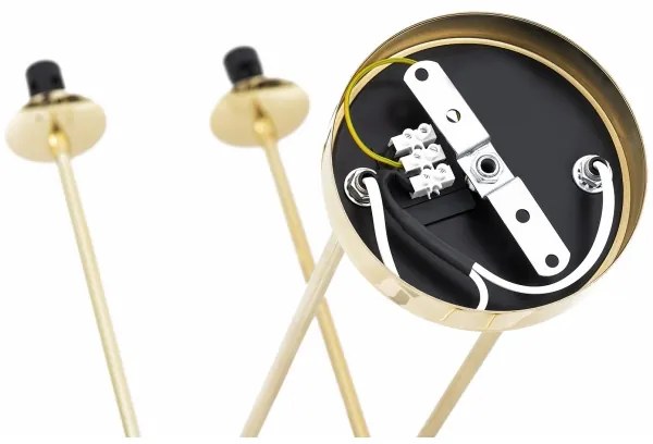 Argon 1840 - Luster na tyči ABSOS 4xE14/7W/230V alabaster zlatá