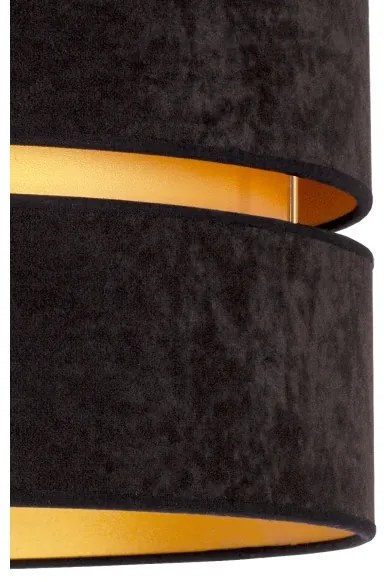 Duolla - Stropné svietidlo DUO 1xE27/40W/230V pr. 40 cm čierna/zlatá