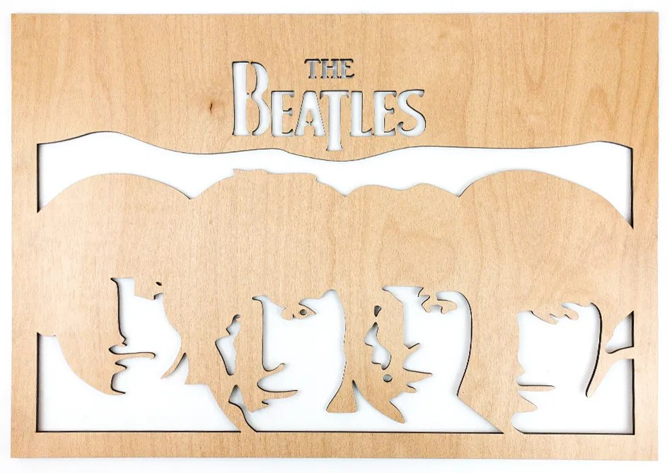Veselá Stena Drevená nástenná dekorácia The Beatles