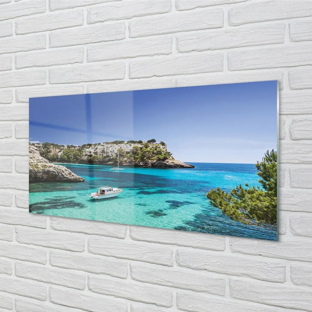 Sklenený obraz Španielsko Cliffs morské pobrežie 125x50 cm