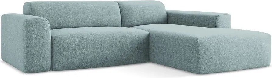 Modrá rohová pohovka (pravý roh/s leňoškou) Keli – Makamii