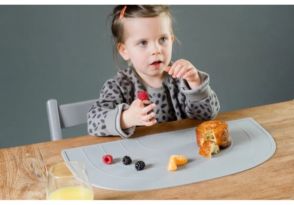 Modré silikónové prestieranie Kindsgut Rainbow, 47 x 26 cm