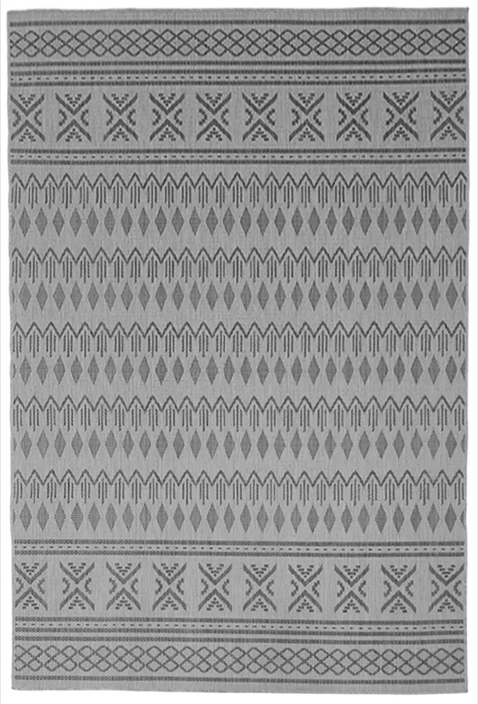 Koberec Eqos 0002 GREY – sivý obdĺžnikový koberec so vzorom Rozmer: 40x60 cm