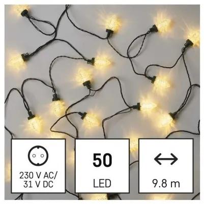 LED vánoční řetěz Cone s programy 9,8 m teplá bílá