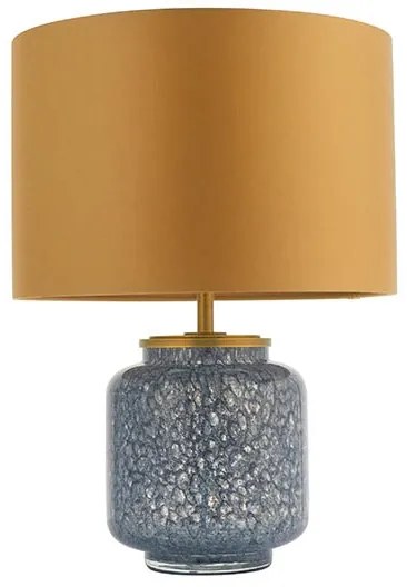 Endon 93067 - Stolová lampa ZINNIA 1xE27/10W/230V modrá/zlatá