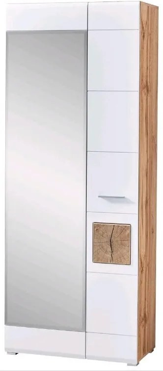 XXXLutz PREDSIEŇOVÁ SKRIŇA, biela, farba duba, 80/201/37 cm Voleo - Skrine - 002737035505