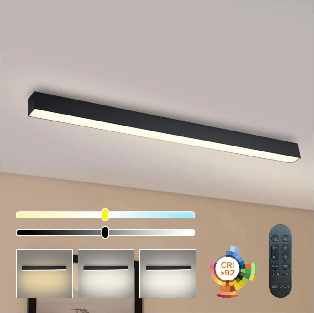 Brilagi - LED stmievateľné stropné svietidlo SLEEKLINE LED/40W/230V Wi-Fi Tuya čierne + diaľkový ovládač