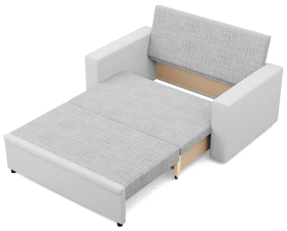 Dvojmiestna pohovka LUNA rozkladacia, sivá / biela