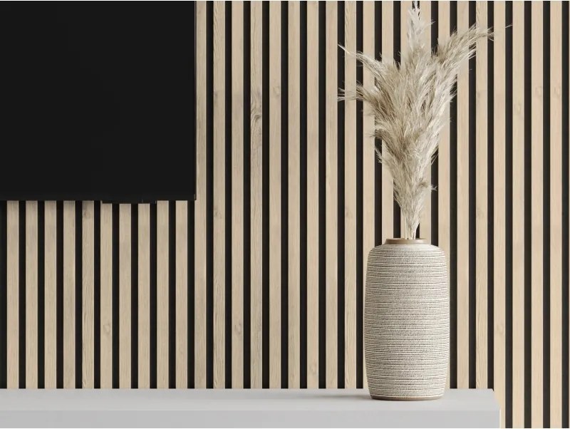 Mexen Lam-F, akustické stenové lamely 275 × 31,5 cm, filc 6 mm, dub perlový, S105-275317-2812-058