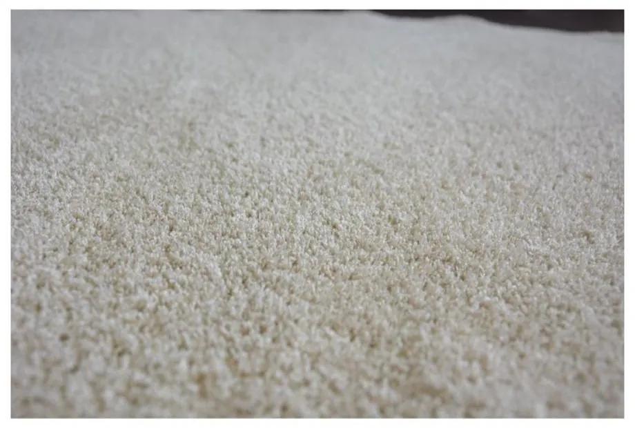 Luxusný kusový koberec Shaggy Azra krémový kruh 120cm