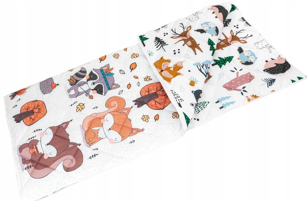 Obojstranná detská podložka na hranie Rozprávkový les 150x170 Farba: teepee