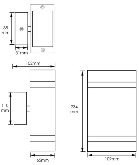 Vonkajšie nástenné svietidlo LITEK 2xGU10/30W/230V IP44 čierna