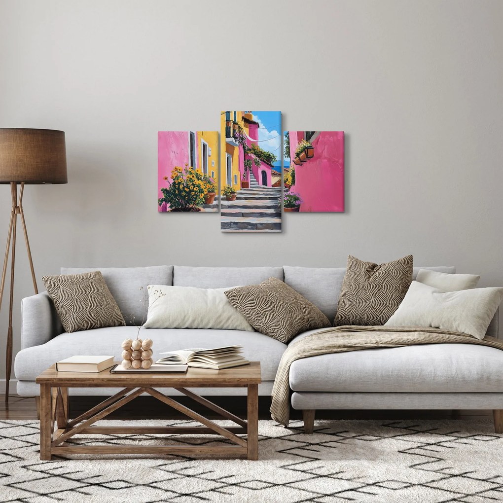 Obraz - Ružová ulička (90x60 cm)