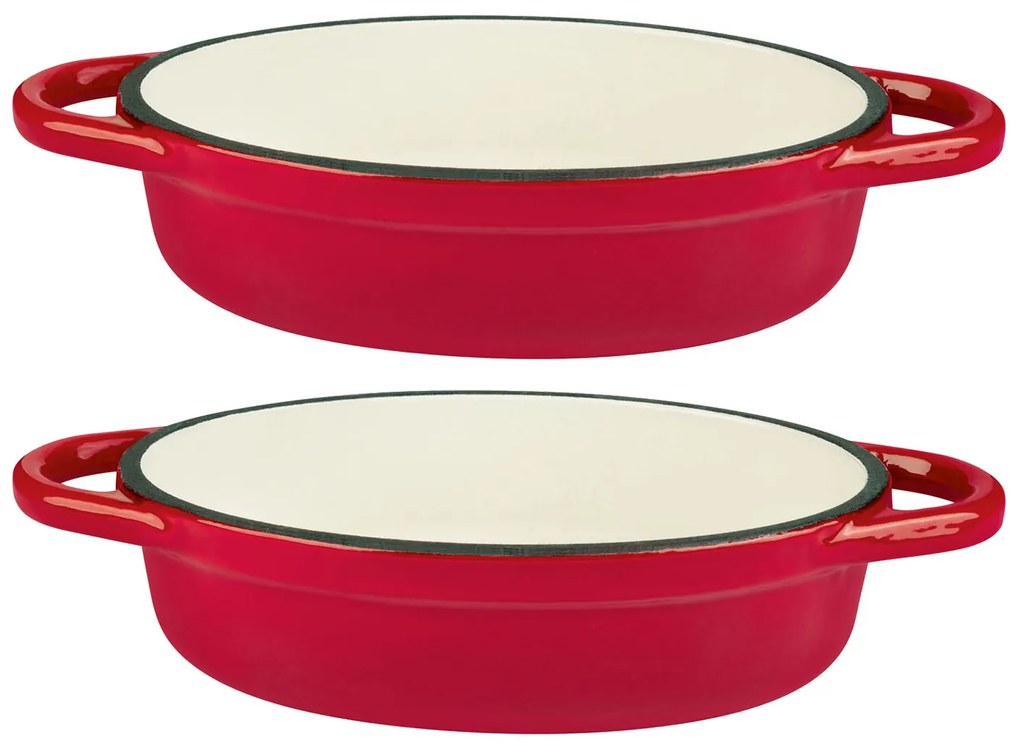 ERNESTO®  Nákypová liatinová miniforma, 2 kusy (červená)  (100353151)