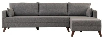 Rohová sedacia súprava do L KORFU sivá pravá