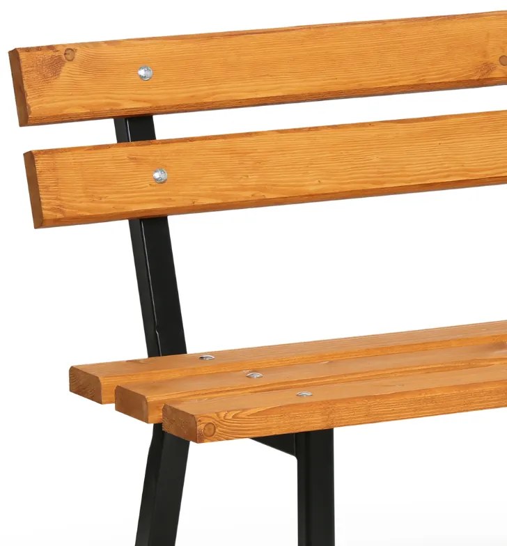 Parková lavička STANDARD s operadlom, 1500 mm, limba