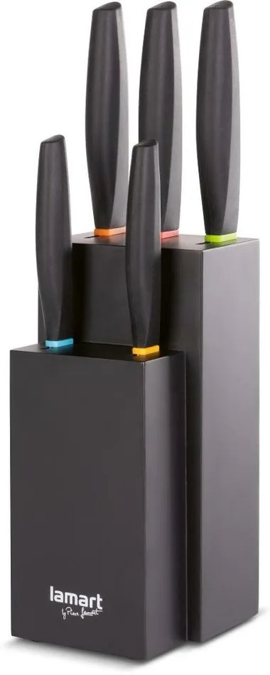 Lamart LT2158 súprava nožov v bloku Color, 5 ks