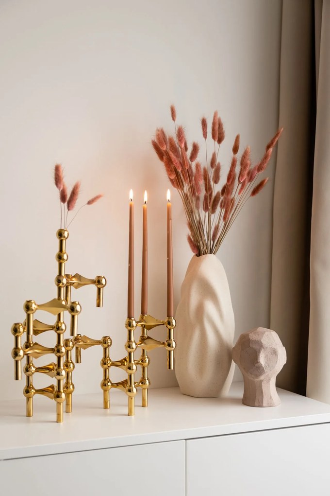 Stoff Nagel Dizajnová vázička STOFF Nagel Solid Brass
