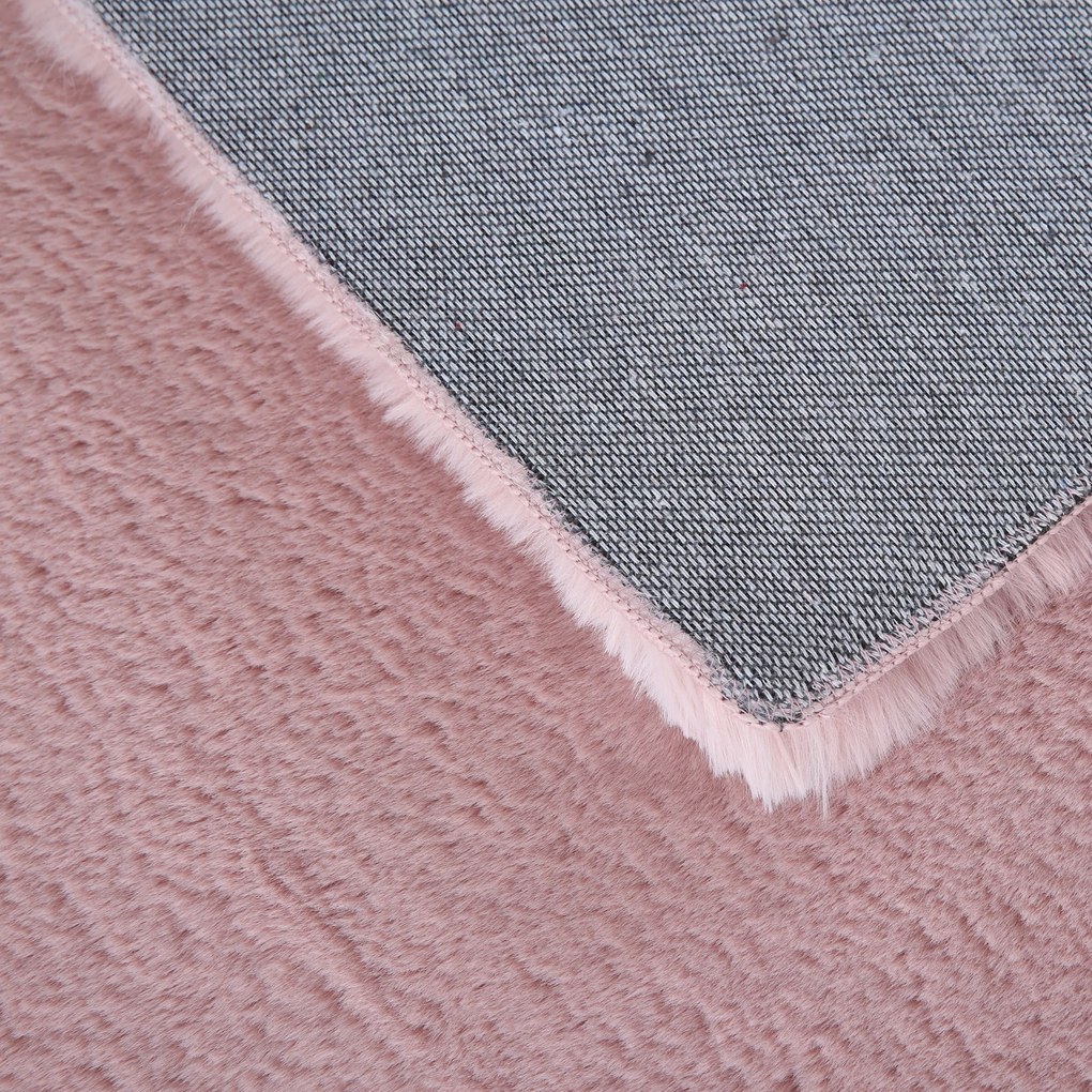 Ayyildiz, Kusový koberec Pouffy 5100 Rose, 80x150, ružová, obývacia izba