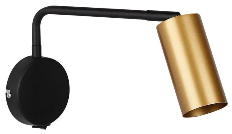Kovové nástenné svietidlo v čierno-zlatej farbe Tina - Candellux Lighting