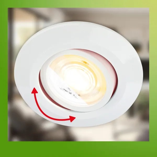 Briloner 7586036 - SADA 3xLED kúpeľňových podhľadových svietidiel KLIRA 1xLED/4,9W/230V IP23 biela