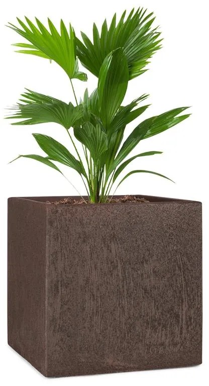 Blumfeldt Solid Grow Rust, kvetináč, 40 x 41 x 40 cm, fibreclay, hrdzavá farba