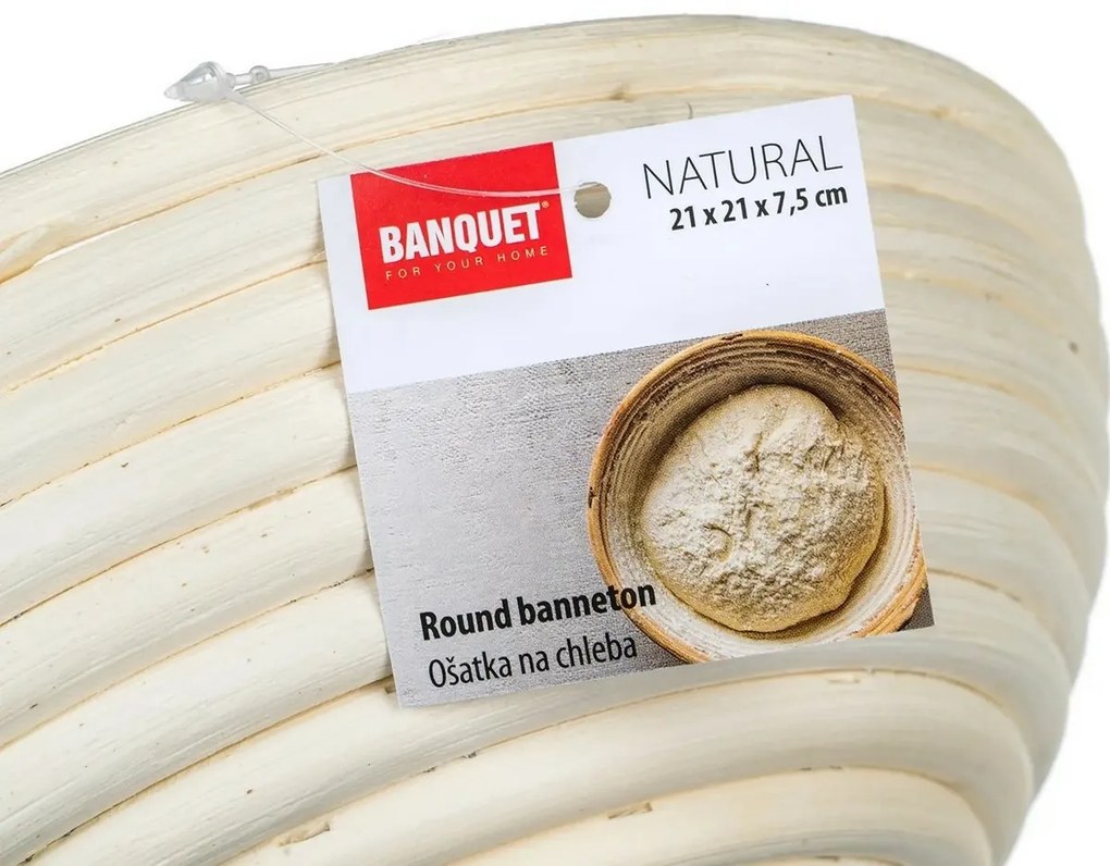 Banquet Ošatka okrúhla na kysnutie chleba Natural pr. 21 x v. 7,5 cm, kvietok