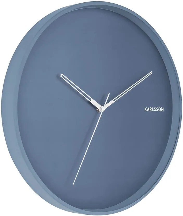 KARLSSON Nástenné hodiny Hue Metal modrá ø 40 cm × 4,5 cm