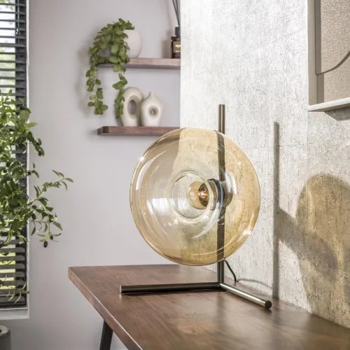 Stolová lampa 60-01 Soll 1L Jantar glass - Komfort-nábytok