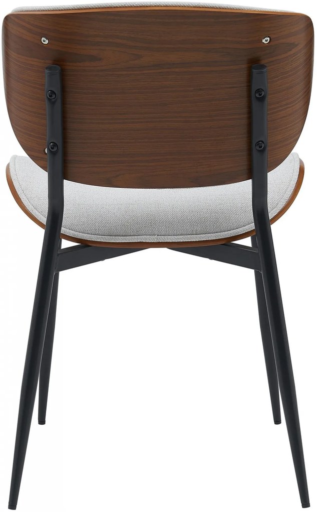 Stolička Enid - látka - Orech / Krémová