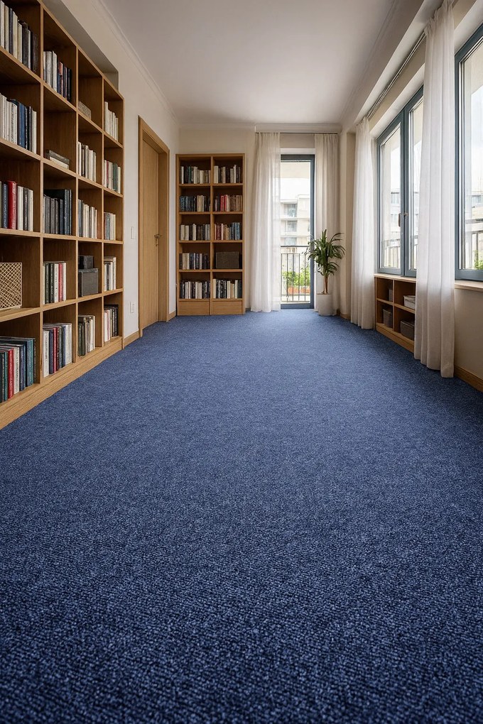 Condor Carpets, AKCIA: 100x160 cm Metrážny koberec Classica 582, záťažový, šíře, modrá, ab (mriežka), chodba / predsieň