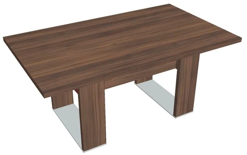 Rokovací stôl Verno+ S 170 x 100 cm, orech / červená