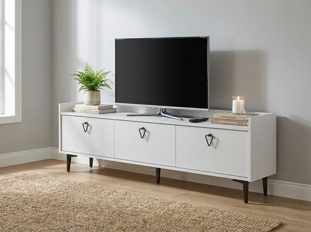 TV stolík PIENA 160 cm, biely