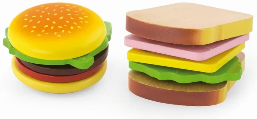 Viga Drevený hamburger a sendvič