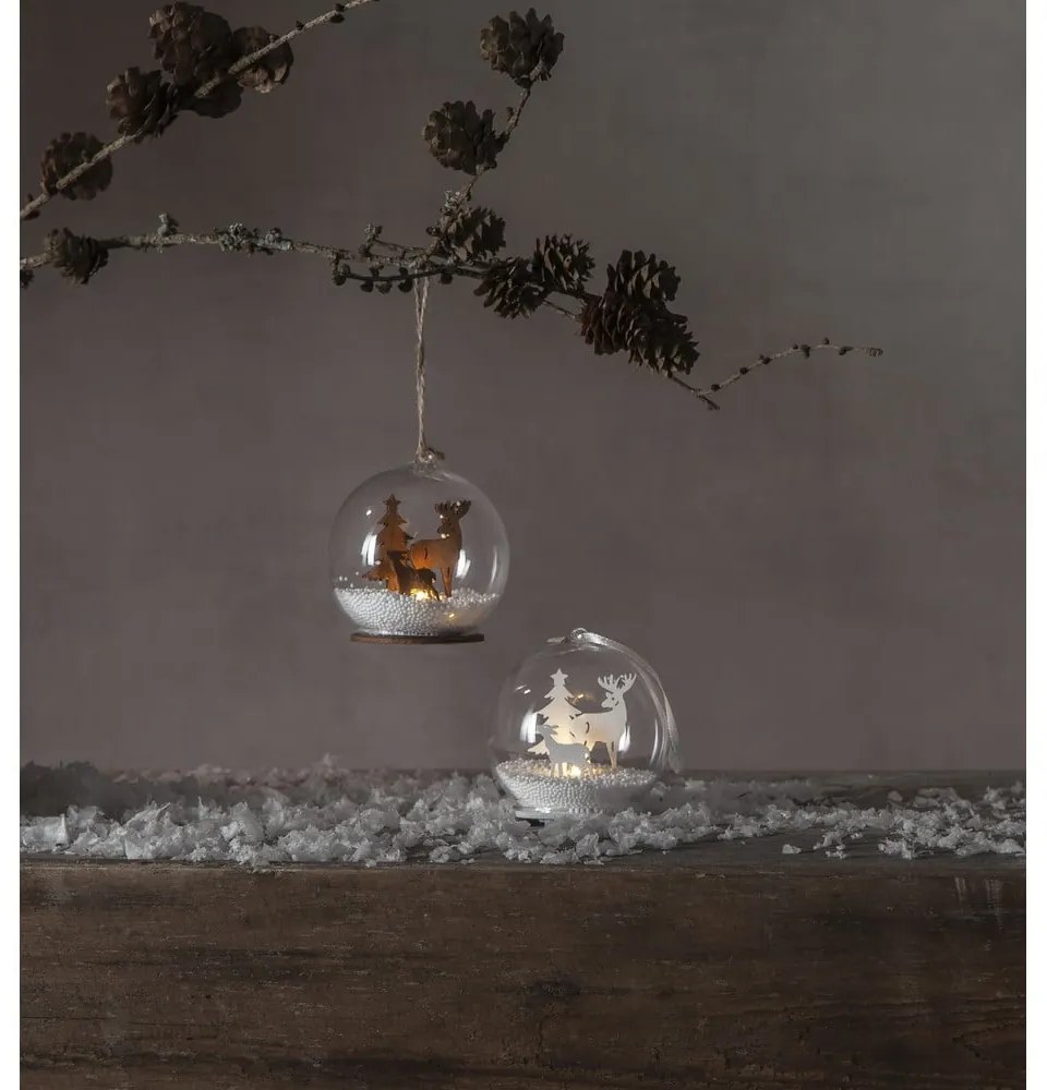 Svetelná dekorácia s vianočným motívom v prírodnej farbe ø 8 cm Fauna – Star Trading