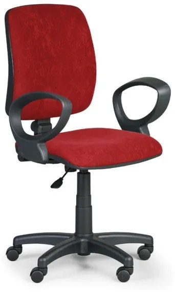 Euroseat Kancelárska stolička TORINO II s podpierkami rúk, červená