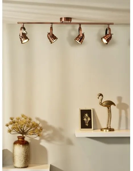 Lucide 77974/20/17 - LED bodové svietidlo CIGAL 4xGU10/5W/230V medená