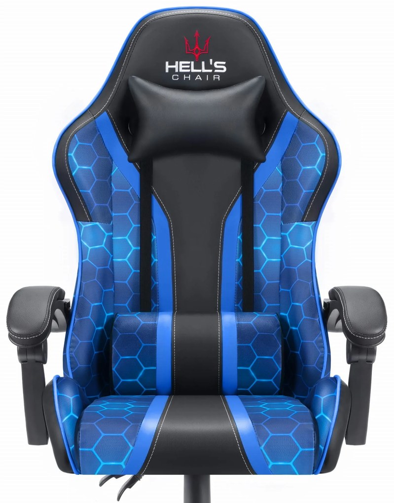 Hells Herná stolička Hell's Chair Hexagon Blue/Black