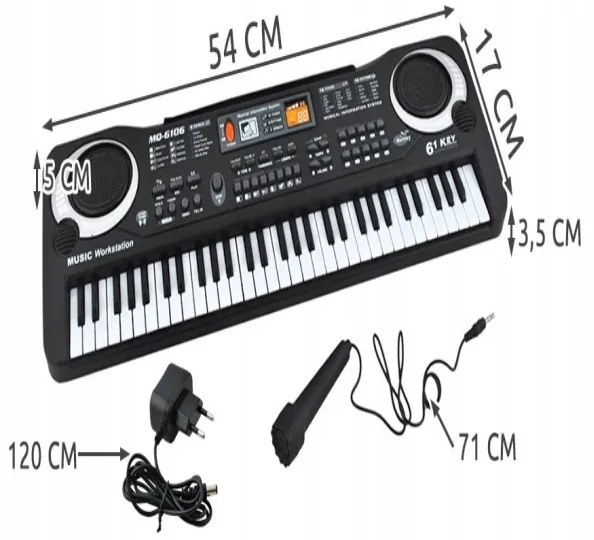 MQ 6106 KEYBOARD varhany klávesy s mikrofónom pre deti