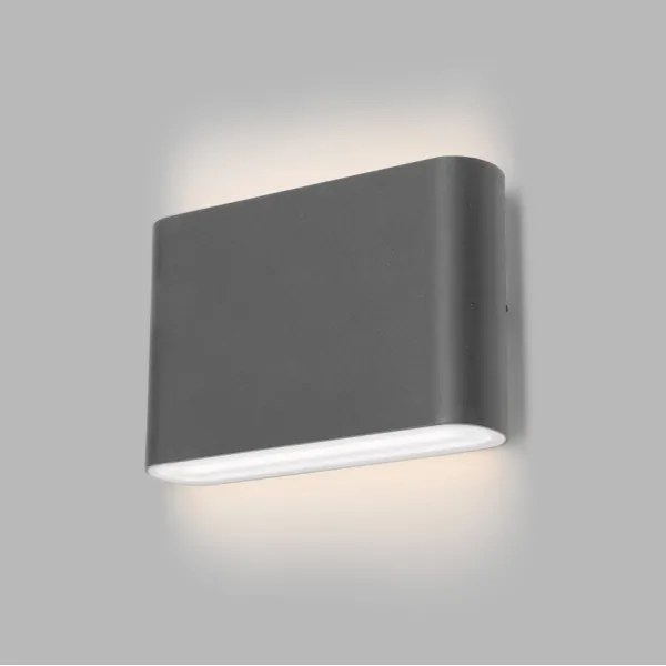 LED2 - LED Vonkajšie nástenné svietidlo FLAT 2xLED/3W/230V IP65 čierna