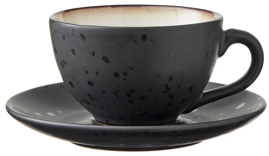 Čierne šálky z kameniny v súprave 4 ks 240 ml Black/Mix – Bitz