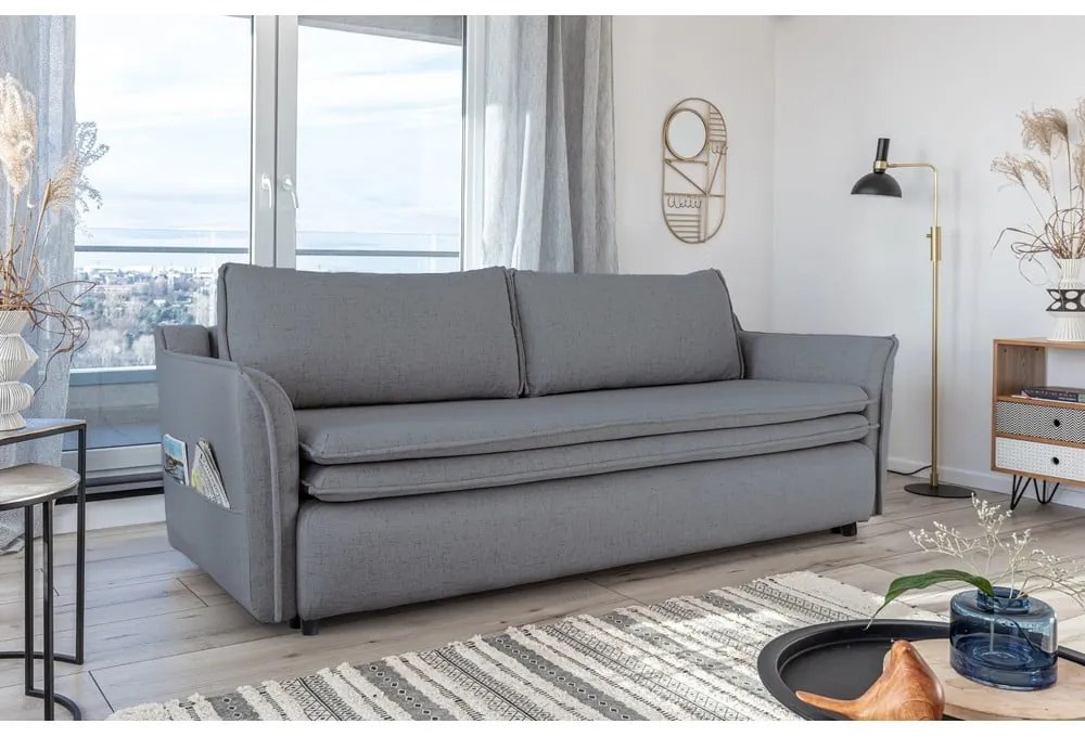 Sivá rozkladacia pohovka Miuform Charming Charlie