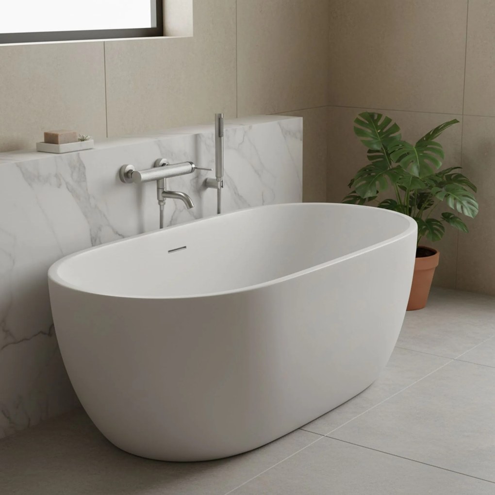 Rea Argon, vaňová batéria s ručnou sprchovou súpravou, brúsená oceľ, REA-B6452