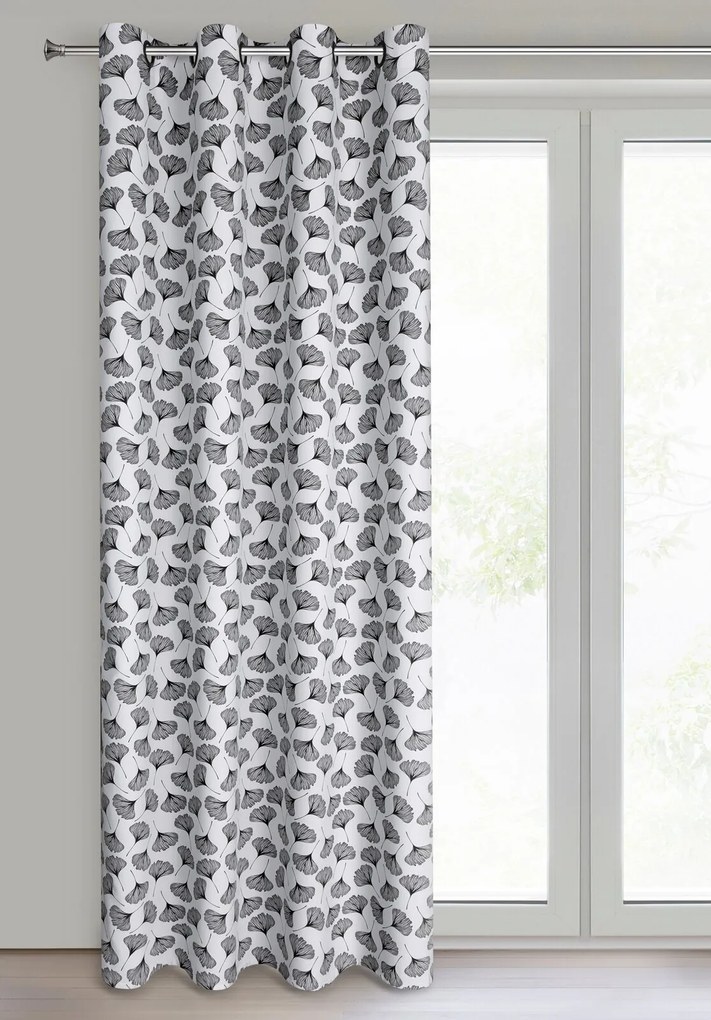 ZATEMŇOVACÍ ZÁVES NA KRÚŽKOCH KEMI 140X250 CM LISTY