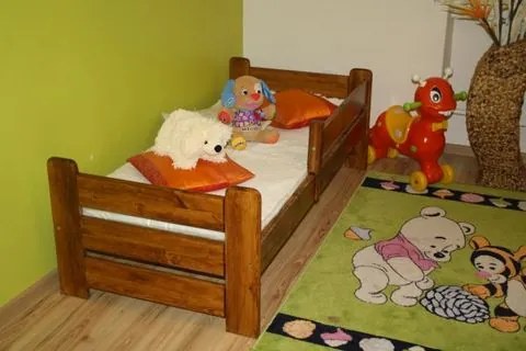 OVN Detská posteľ KUBUS 80x160 dub+rošt+matrac PIANKA
