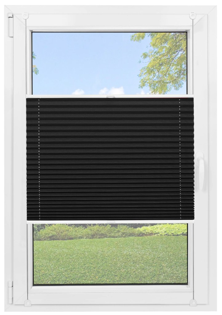 Dekodum Neinvazívna termoizolačná plisovaná roleta black silver Šířka (cm): 58