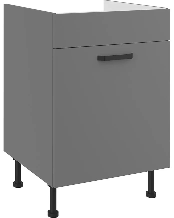 Kuchynská skrinka Nessa antracit 60ZL 1S BB