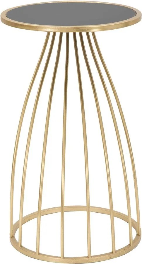 Okrúhly odkladací stolík so sklenenou doskou ø 35 cm Flush – Mauro Ferretti