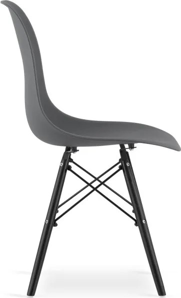 Jedálenská stolička OSAKA sivá (čierne nohy)