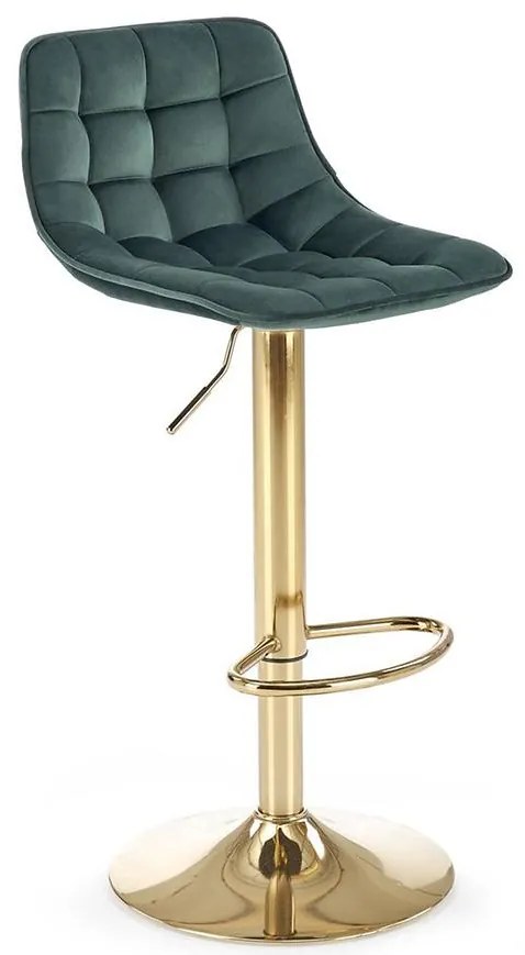 Barová Stolička H120 zelená/zlatá